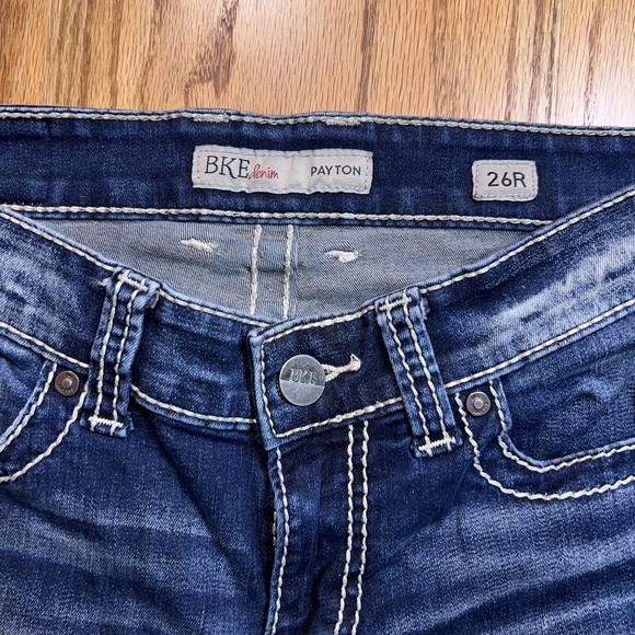 Buckle BKE Payton Jeans Womens 28X31 Blue Denim‎ Faded Straight Leg (Tag 26R) - Picture 4 of 10
